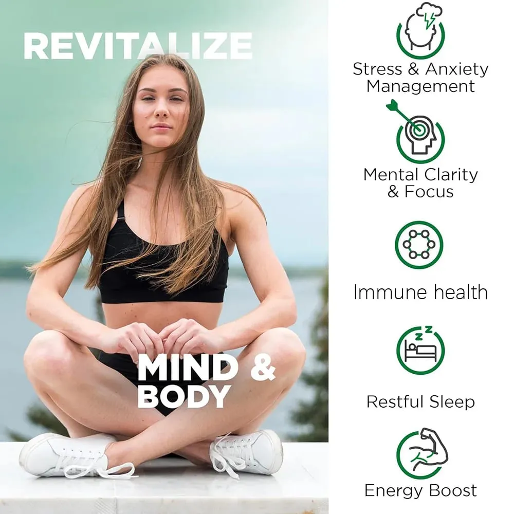 Ashwagandha 補充劑-支持大腦和記憶、提高注意力、耐力、改善情緒和睡眠- 120 粒膠囊