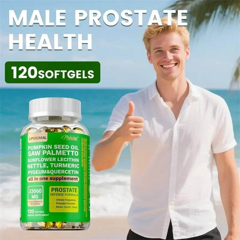Suporte de próstata para homens adultos - Reduz o uso noturno do banheiro, alivia problemas de bexiga e do trato urinário Contém Saw Palmetto — image 6