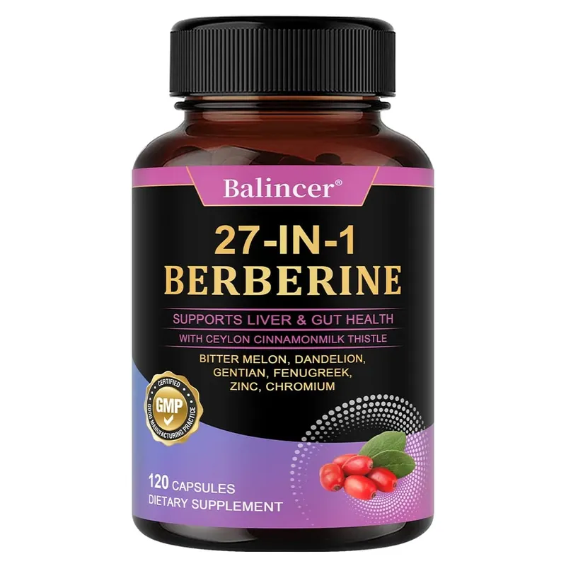 27-IN-1 Berberine Capsules - Contains Ceylon Cinnamon Milk Thistle - Supports Heart Health Immune System Liver & Gut Health