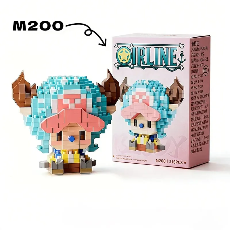Anime bloco de construção chopper buggy montagem micro bloco de construção zoro robin personagem modelo mini tijolos figura brinquedos para presente