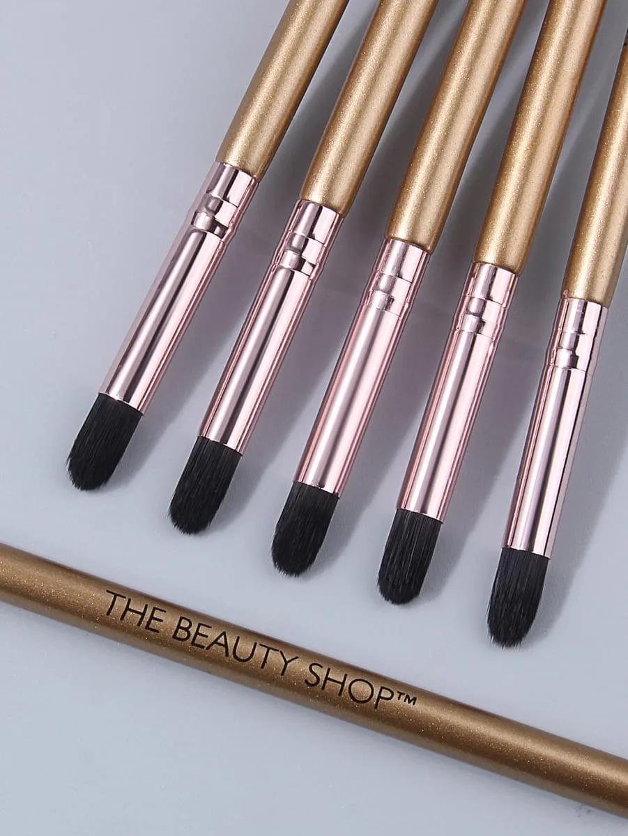 Conjunto de pincéis de sombra com detalhes, 6 peças, macio, sintético, precisão, pincel de maquiagem para olhos, embalagem de sombra, ferramenta cosmética