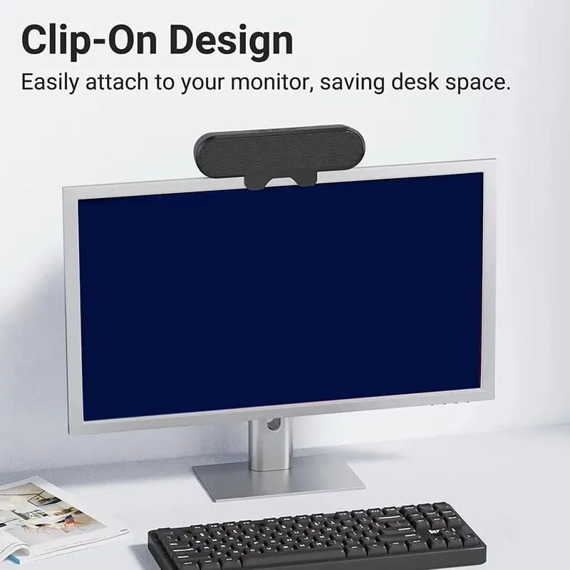 Mini soundbar alto-falante clipe portátil usb com fio computador tv pc portátil desktop subwoofer caixa de som música caixa de som bocina coluna