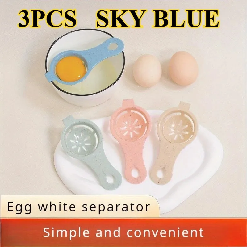 1pc separador de ovo de palha de trigo sustentável-fácil gema & filtro branco para assar gadget de cozinha