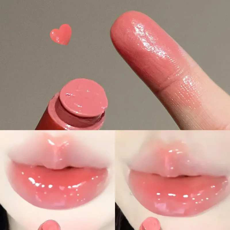 Espelho de vidro sólido lábio esmalte água luz flash batom hidratar matiz lábio óleo bálsamo imprensa batom cosméticos