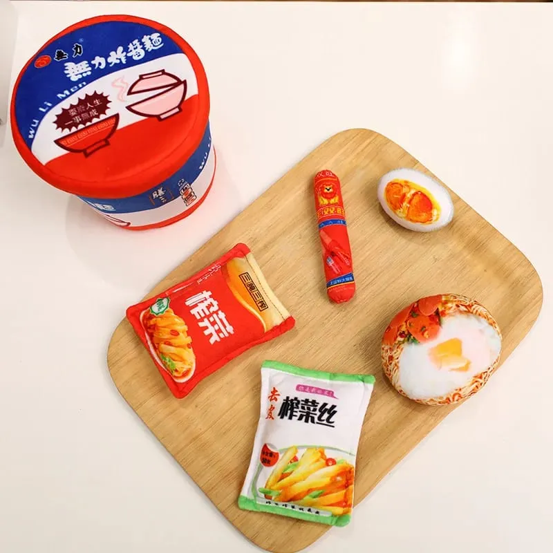 Simulação realista série de macarrão brinquedos de pelúcia criativo recheado macio balde de macarrão instantâneo travesseiro engraçado para meninas presente decoração de casa
