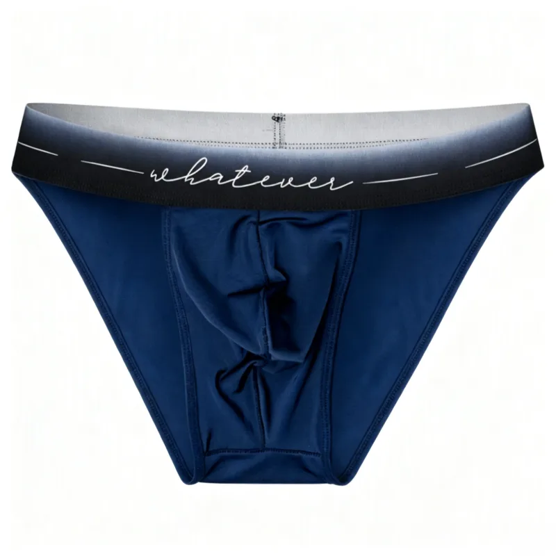 Cuecas masculinas de seda gelada com corte alto, estampadas com absorção de umidade, roupa íntima atlética respirável para fisiculturista, academia, uso diário, conjunto de 1 / 3 peças