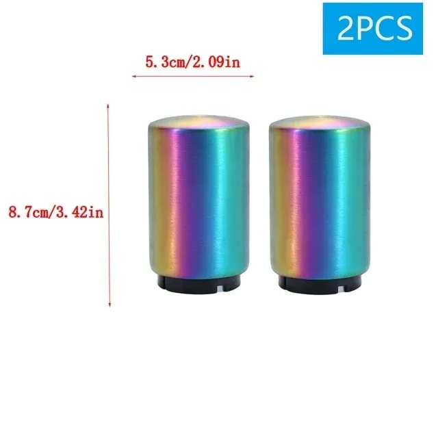 1/2 pçs abridor de garrafa de cerveja automático aço inoxidável push down abridor para ímã cerveja soda boné bar festa acessórios de cozinha