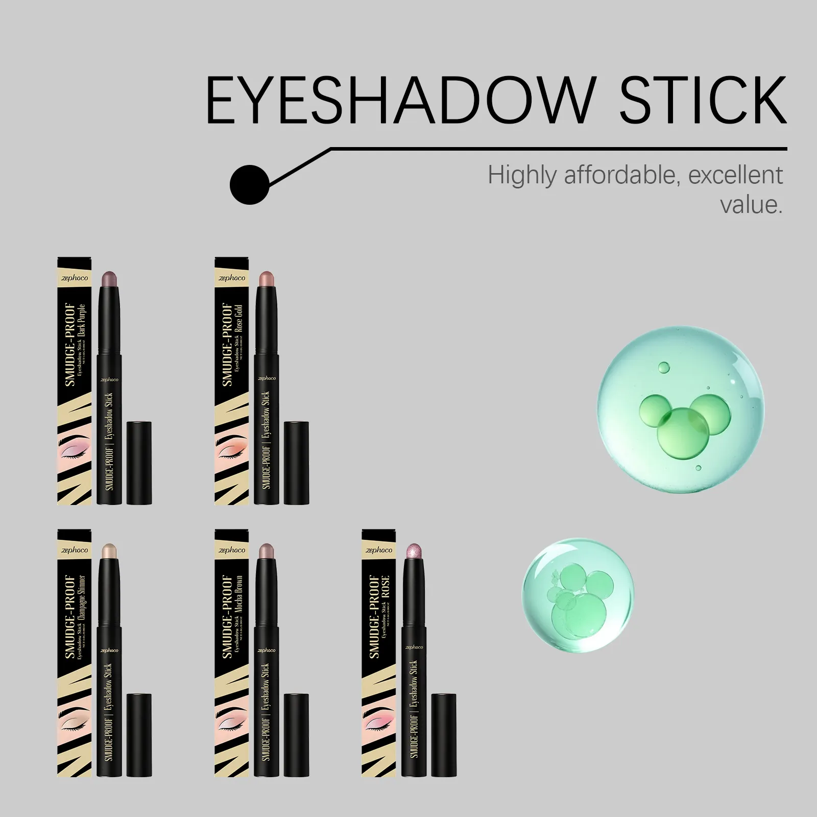 Multi-Color Shimmer Eyeshadow Stick Set: Creamy Smooth High Pigment Long-Lasting Glitter Eye Makeup for Beginners & Daily Looks