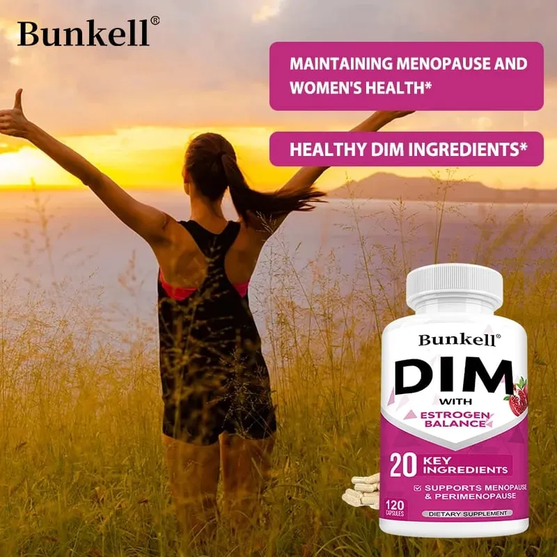 Suplemento DIM Cápsulas de 150mg com Extrato de Pimenta Preta Nutrição Natural de Plantas para o Equilíbrio Diário do Bem-Estar Corporal para Mulheres