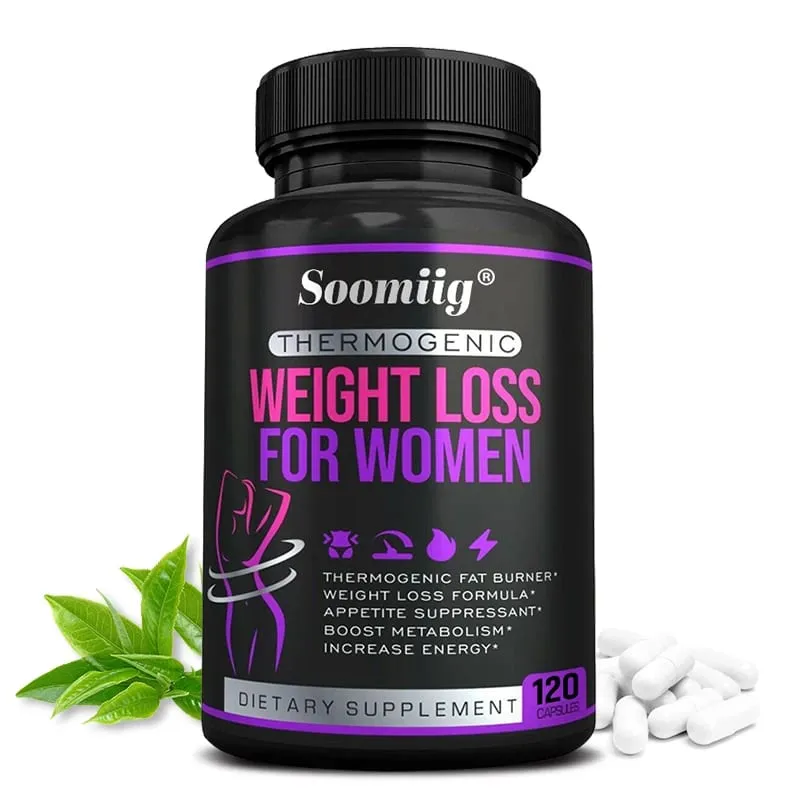 Suplementos para perda de peso Supressor de apetite Suporte ao metabolismo noturno ajuda a reduzir o acúmulo de gordura 120 cápsulas