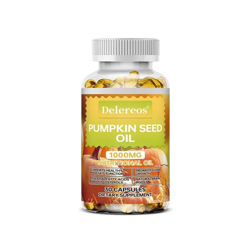 Cápsulas de óleo de semente de abóbora 1000 mg apoiam a bexiga urinária da próstata e a saúde do cabelo para homens, saúde cardiovascular não-OGM
