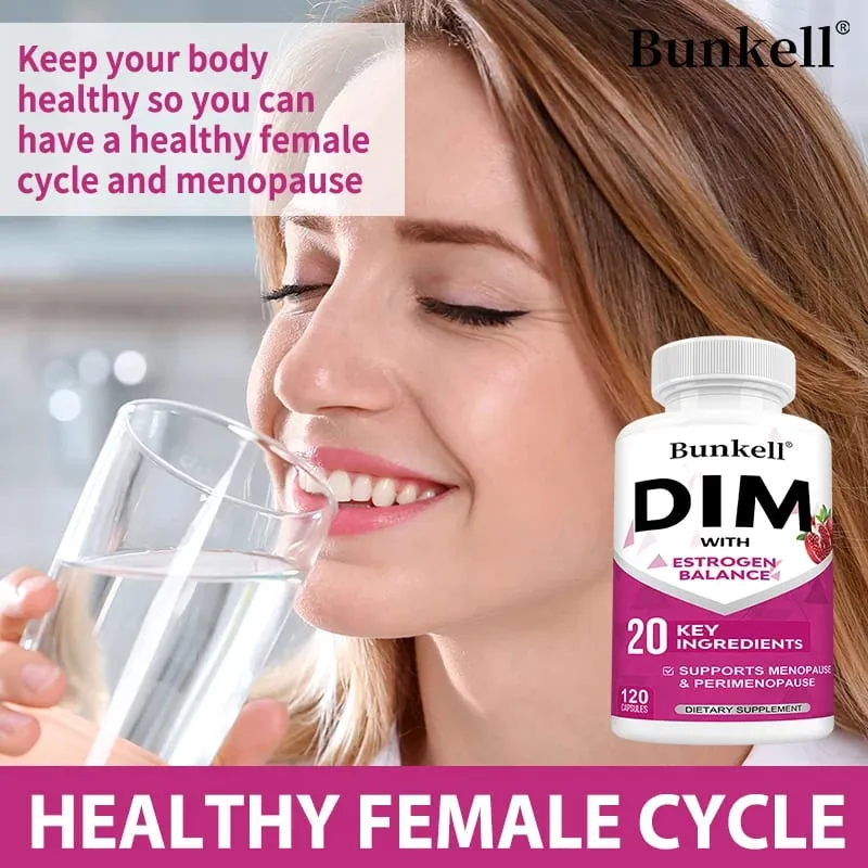 Suplemento DIM Cápsulas de 150mg com Extrato de Pimenta Preta Nutrição Natural de Plantas para o Equilíbrio Diário do Bem-Estar Corporal para Mulheres