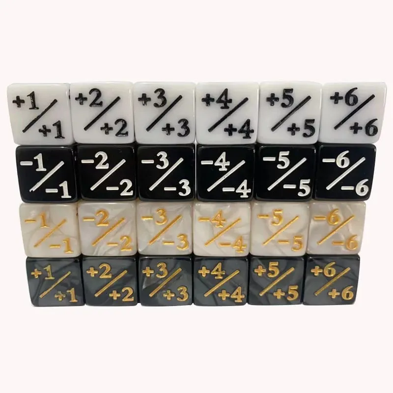 16mm 6 Side Dice Counters +1-1 Kids Toy Counting For MTG The Gathering Card Gaming Token Loyalty Gift 10PCS/Bag — image 4