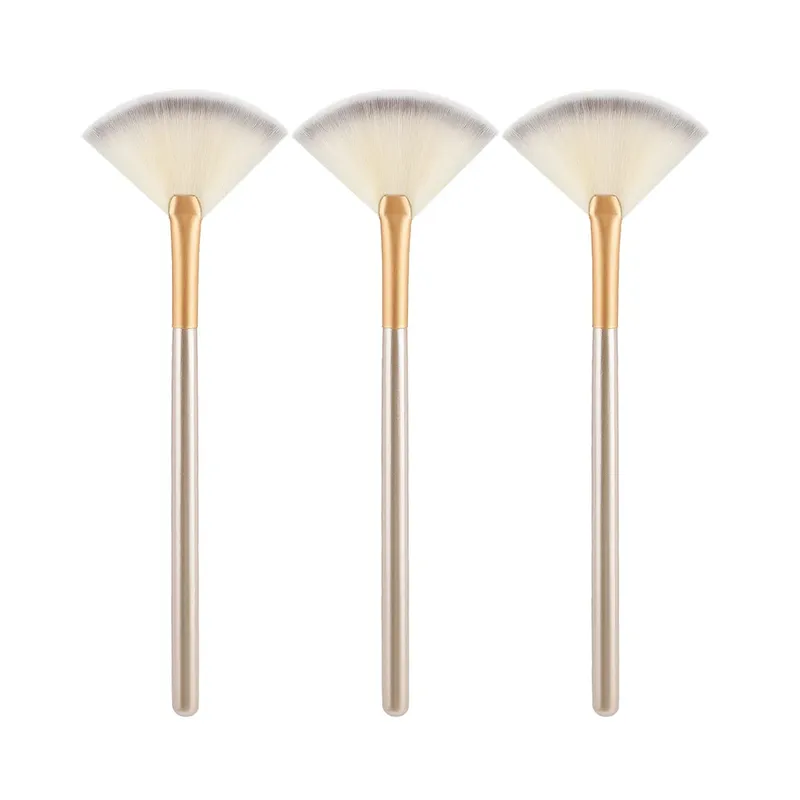 New Practical Facial Brushes Fan Makeup Brushes Soft Portable Mask Brushes Cosmetic Tools for Ladies Girls Nail Charm Beaut