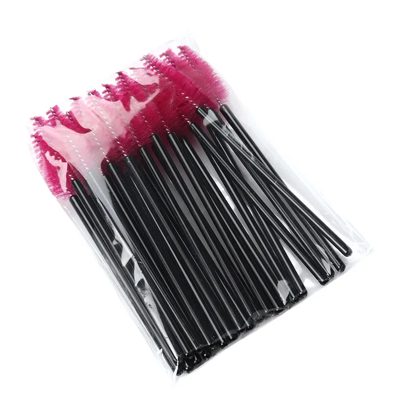 Pincel de sobrancelha para cílios, 50 peças, forma de gota de água, material de nylon, pincéis de maquiagem, extensão de cílios, ferramentas de beleza, varinha de rímel