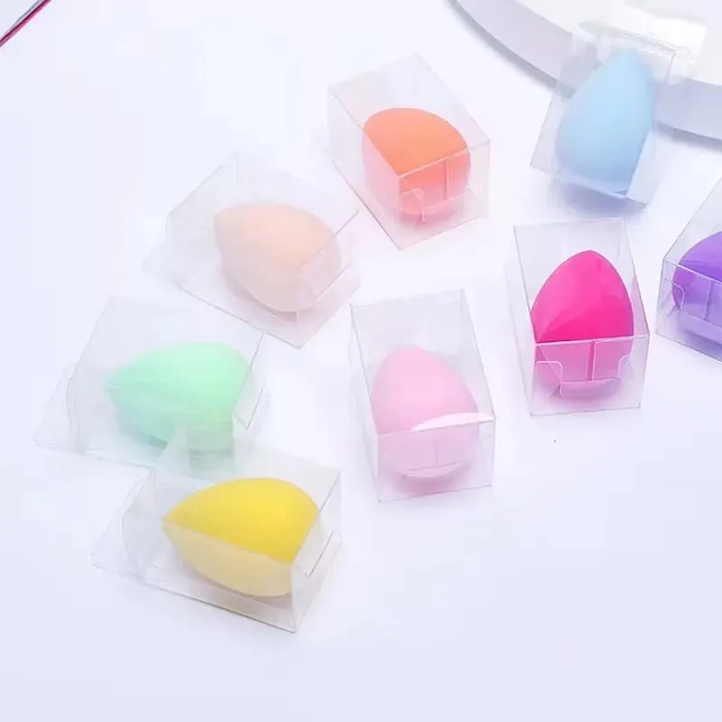 50 件訂製徽標柔軟非乳膠化妝海綿自有品牌粉底美容海綿多色化妝海綿 DIY