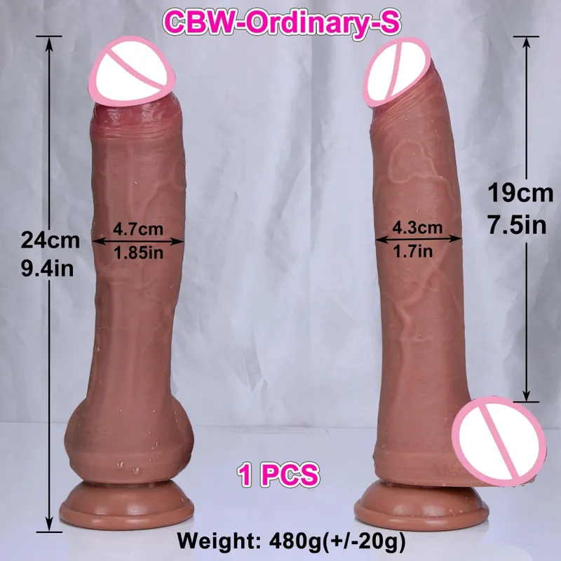 3 cores falso grosso pênis realista macio duplo silicone grande vibrador masturbação vaginal ventosa galo mulher homem brinquedo sexo anal
