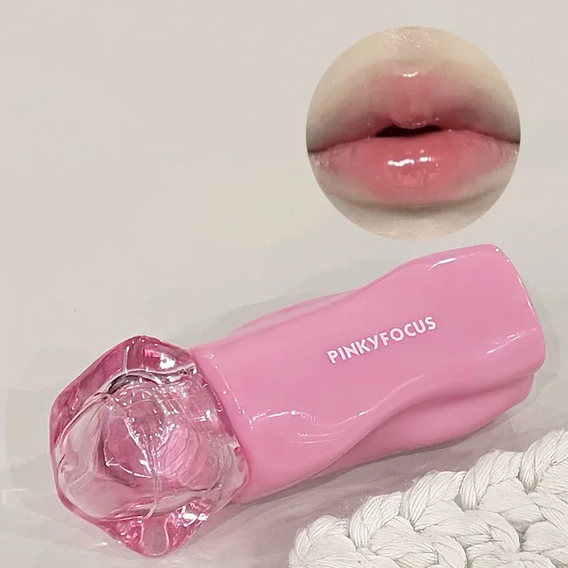 Pinkyfocus batom brilhante espelho brilho labial hidratante hidratante suculento nu lábio matiz longa duração diário natural maquiagem batom