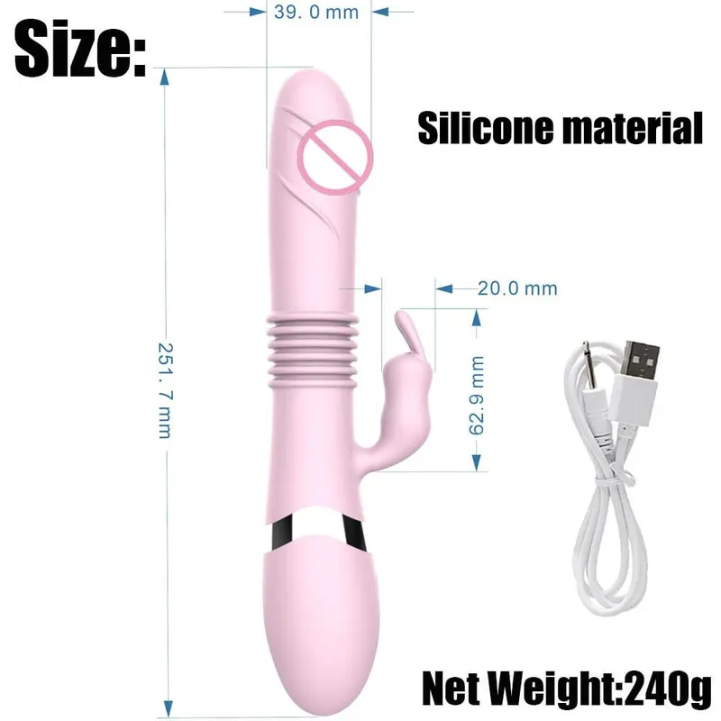 Vibrador de coelho de silicone 3 em 1, ponto G, clitóris, contas anais, estimulador, 10 modos de impulso, brinquedo sexual vibratório para mulheres — image 10