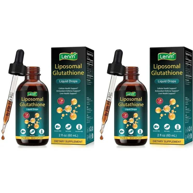 Lenm Liposomal Glutathione Liquid Drops Antioxidant Defense Support with Vitamin C and NAC Sugar Free and Gluten Free 60 ML — image 8