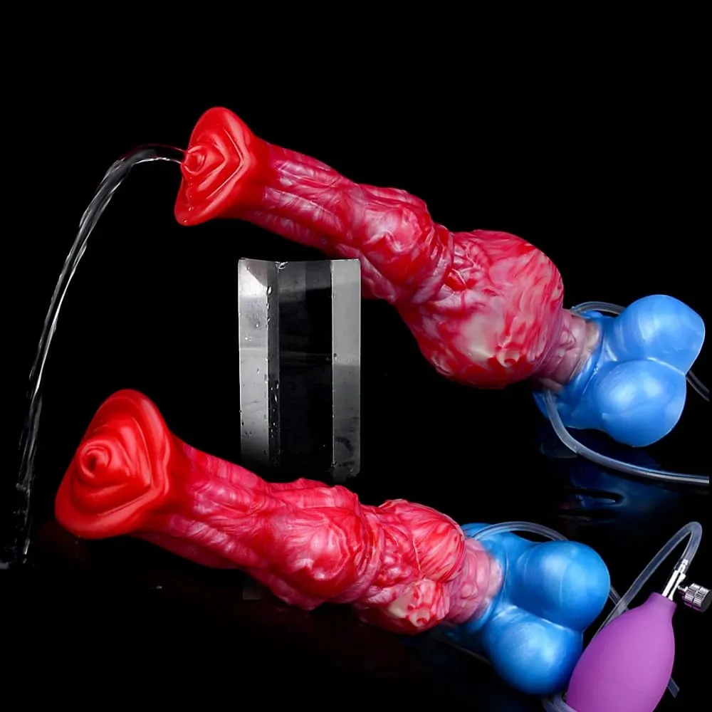 Plugue anal inflável para cavalo, plugue anal de silicone para ejaculação, pênis com nó, ponto g, treinador anal, brinquedo sexual gay, homens e mulheres