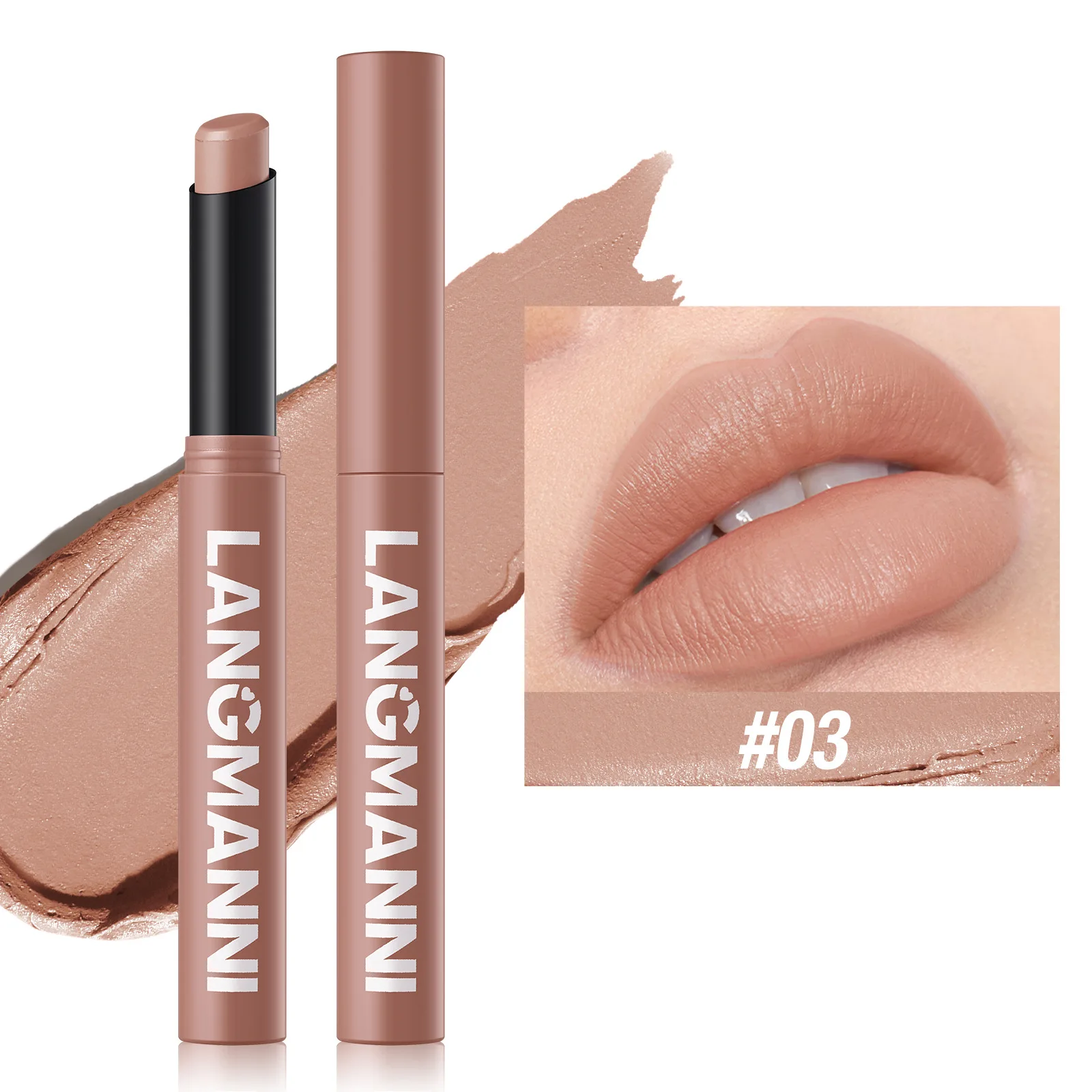 Batom rotativo de veludo fosco, batom à prova d'água de longa duração, copo antiaderente, coloração labial, cosméticos, delineador de maquiagem