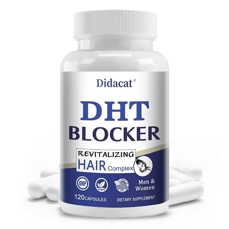 Didacat Advanced DHT Blocker Hair Growth Supplement for Hereditary Thinning Hair - for Men and Women Hair Loss