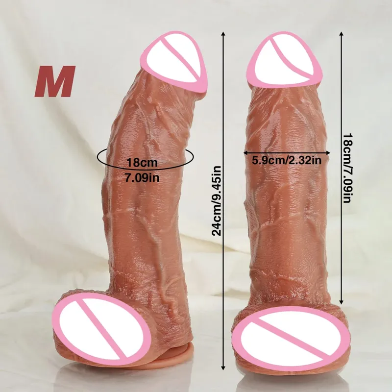 Realista macio duplo silicone grande vibrador pele simulada pênis artificial masturbação vaginal ventosa grande pau mulher brinquedo sexual — image 5