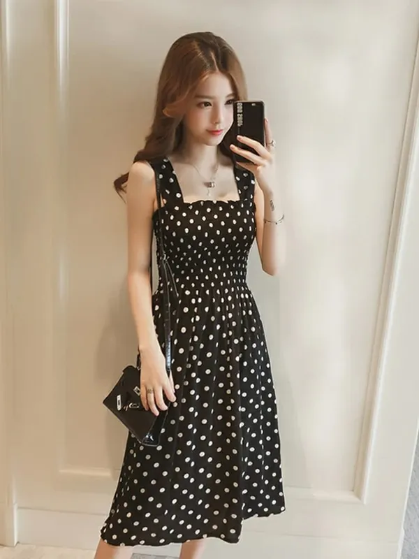 Verão befree praia longo vintage pontos casual babados elegante maxi cinta camis sedoso 5xl vestido vestidos sexy feminino