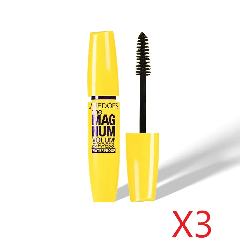 Yellow Mascara Waterproof Lengthening Curling Volumizing Natural Long-Lasting Smudge-Proof Eye Makeup Cosmetics