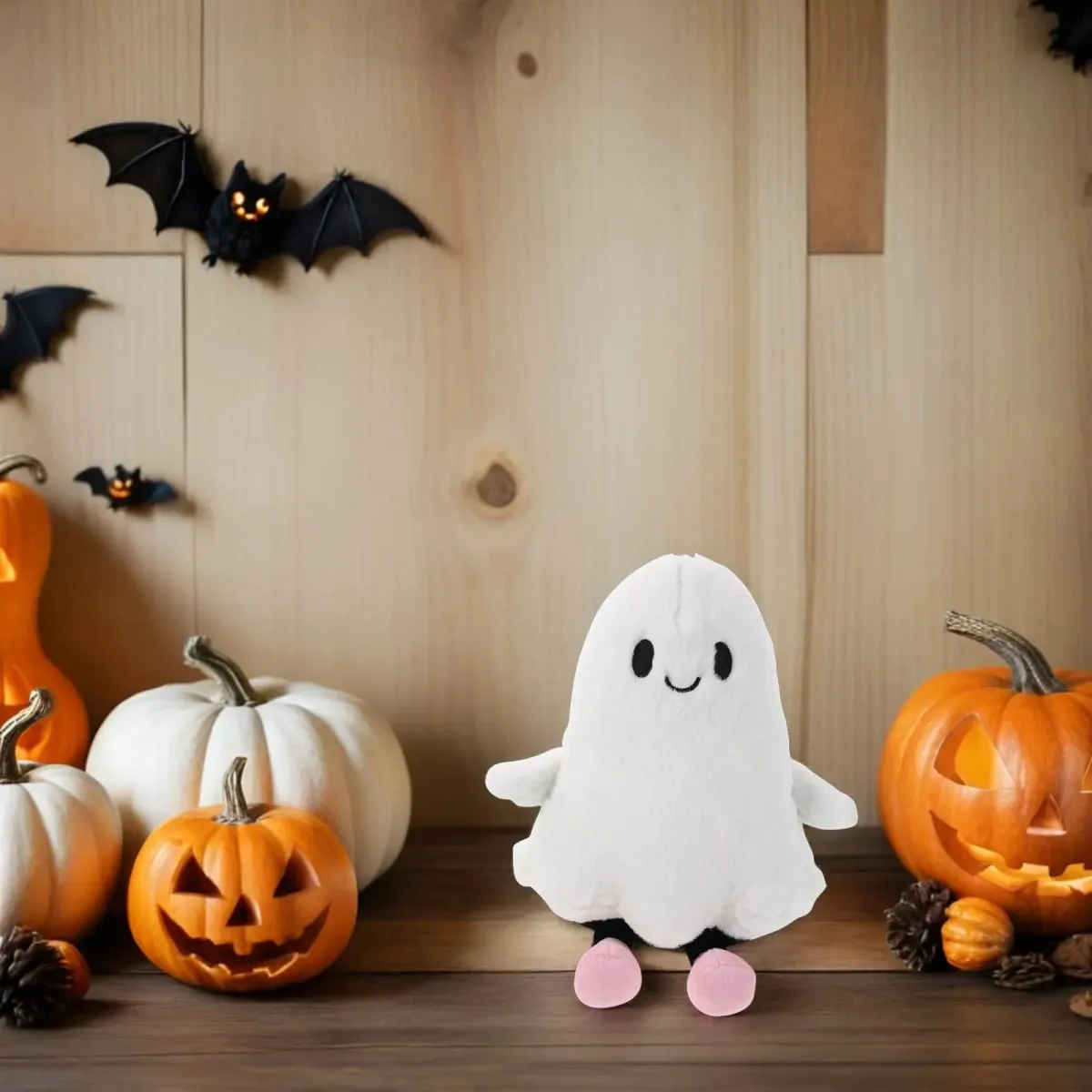 Almofada fantasma de halloween, almofada decorativa branca macia, sofá cama, lembrancinha de festa de halloween, enchimentos de sacolas