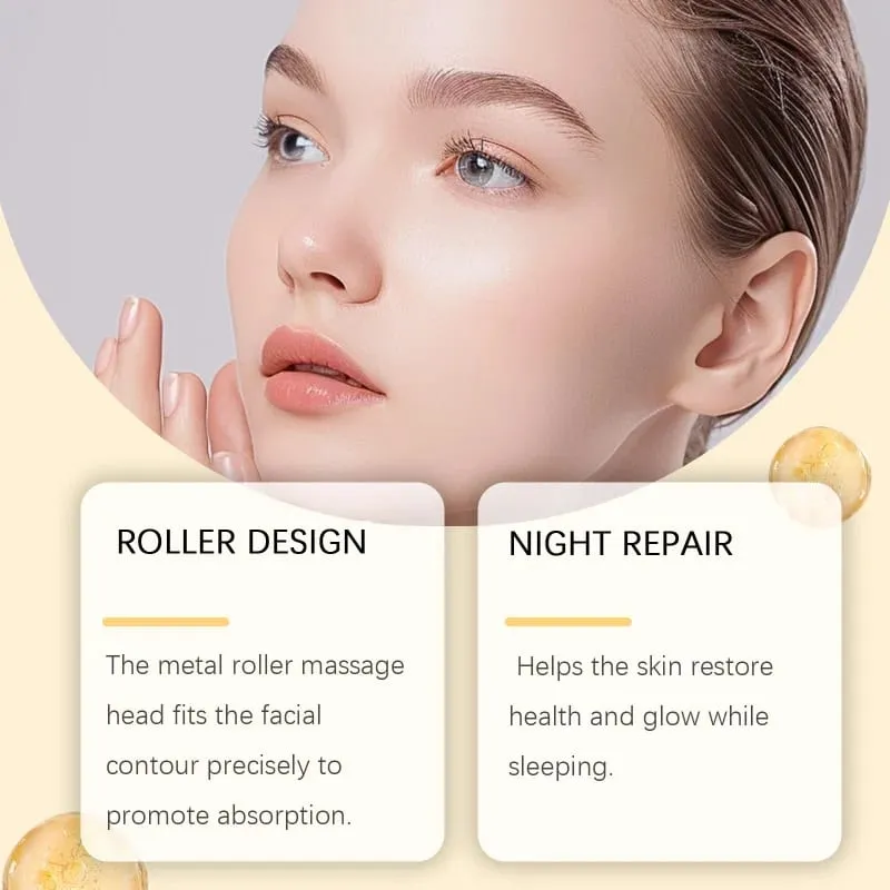 Roller Ball Night Essence Suave Nutritivo Hidratante Melhorando a Condição do Rosto Soro Noite Hidratante