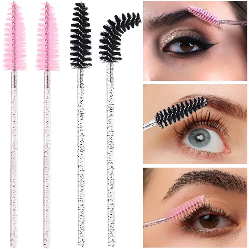500 pçs escovas de chicote cílios extensão escova kits ferramenta de maquiagem para cílios rímel varinhas aplicador spoolers ferramentas atacadista