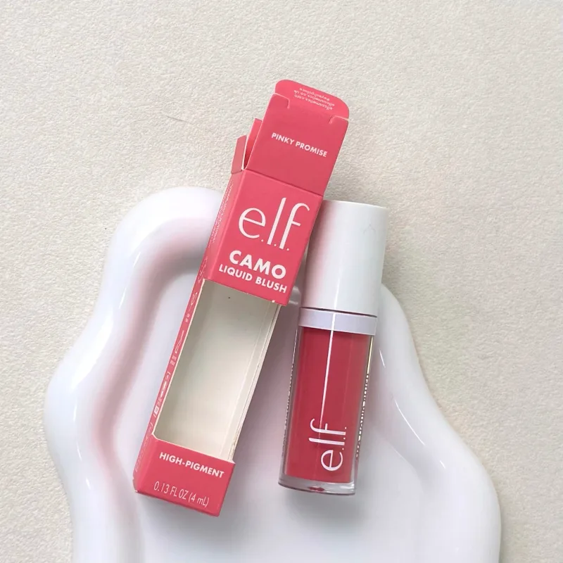 Preço Especial Elf blush líquido de dupla utilização, brilho labial, hidratação persistente, criar pó iluminador natural, blush líquido, cosméticos