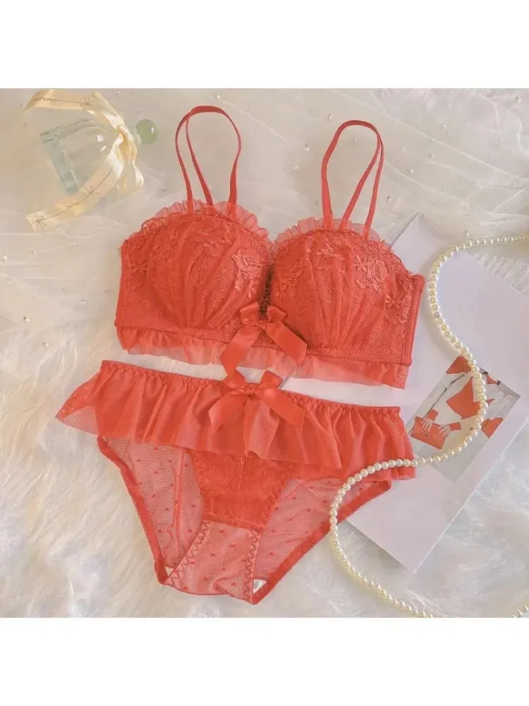 Sutiã push up sem fio para seios pequenos, sutiã de renda anti flacidez, lingerie não acolchoada para melhorar e levantar sutiãs confortáveis