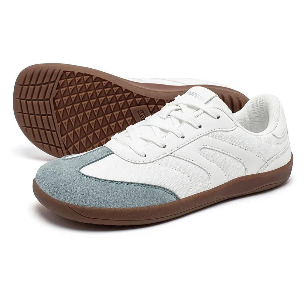 Tênis de dedo largo descalço unissex zero drop sapatos de lona minimalistas antiderrapantes com cadarço para caminhada