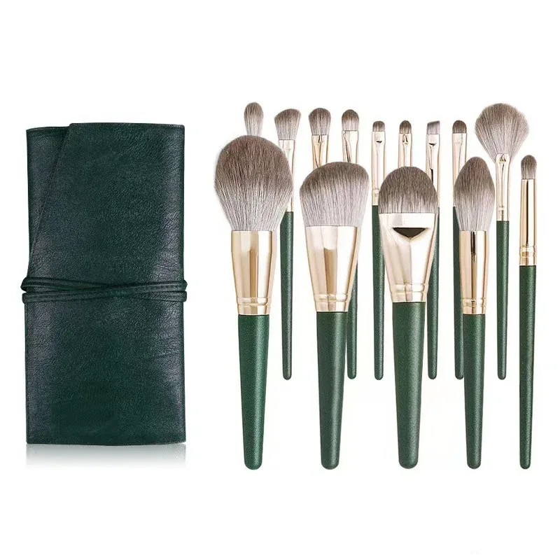 14Pcs Makeup Brushes Set Large Fluffy Soft Eye Shadow Foundation Brush Women Cosmetic Powder Blush Blending Beauty Make Up Tools
