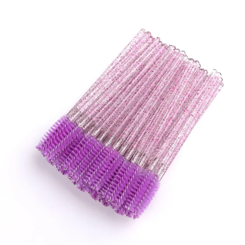 50 pçs escovas de cílios descartáveis ​​extensão cristal sobrancelha escova rímel varinha cílios conjunto de ferramentas cosméticas maquiagem beleza
