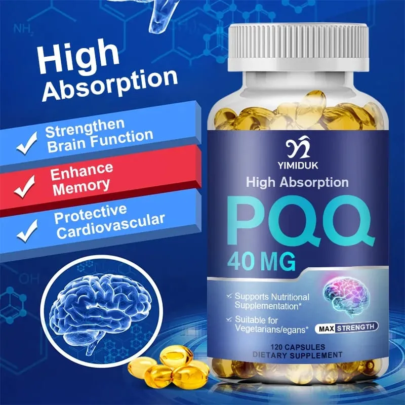 PQQ 膠囊 40 毫克粒線體生物發生支持細胞大腦和心臟健康能量增強認知功能抗氧化劑