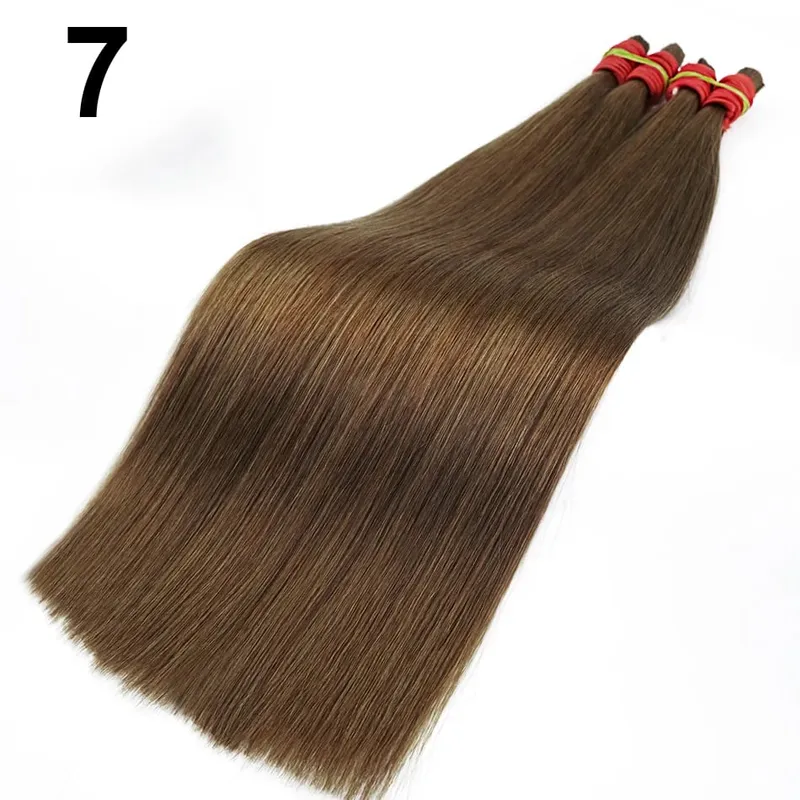 Kein Schuss, 100 % Echthaar-Extensions, Remy-Echthaar, unverarbeitetes natürliches schwarzes indisches Jungfrau-Haar, geflochten für Frauen