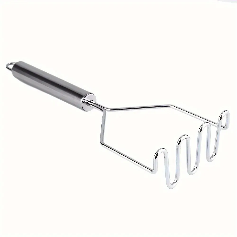 1pc onda de aço inoxidável triturador de batata-ideal para cozinha purê de vegetais e frutas-utensílios de cozinha duráveis