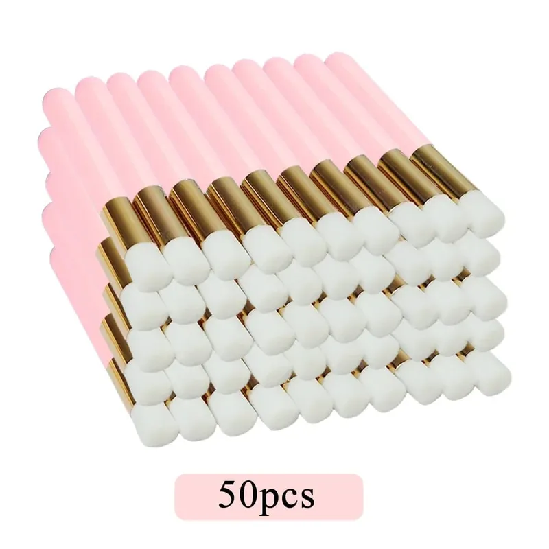 50/100 pçs escovas de limpeza de cílios para extensões de cílios glitter lash shampoo escovas nariz poros limpeza ferramentas de maquiagem