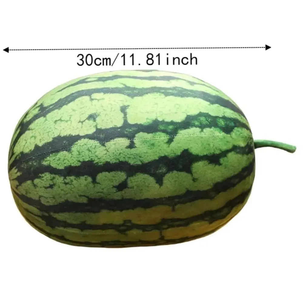 Soft Cotton Watermelon Round Oval Shape Lifelike Watermelon Stuffed Pillow 3D Simulation Funny Design Watermelon Pendant — image 4