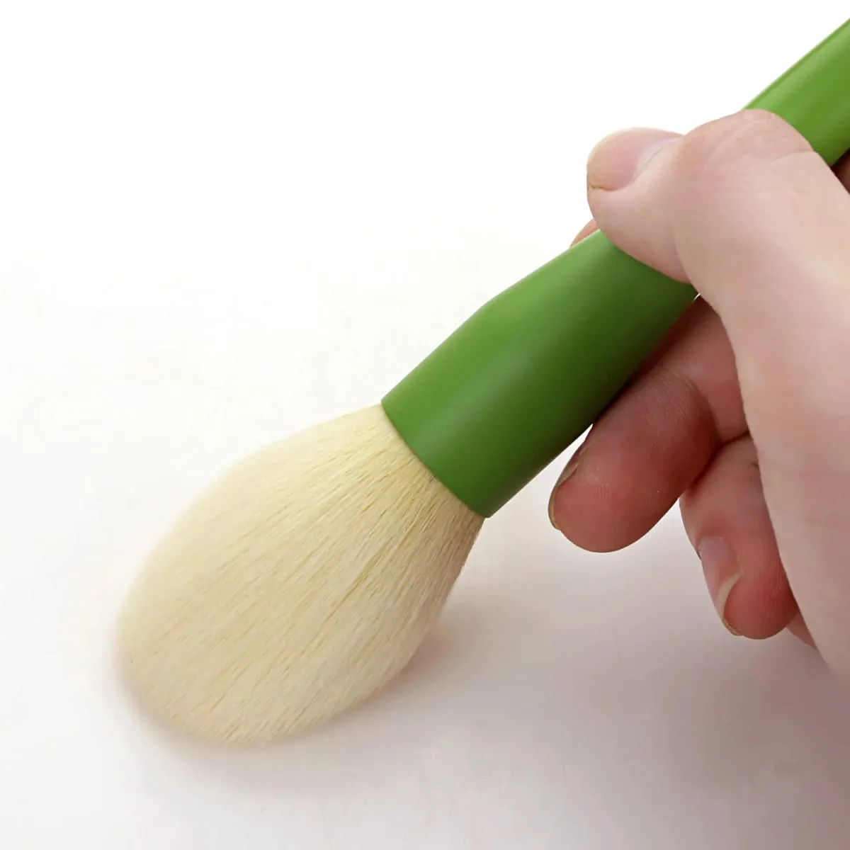 11 件綠柄化妝刷軟毛適用於粉紅腮紅粉底眼影化妝工具