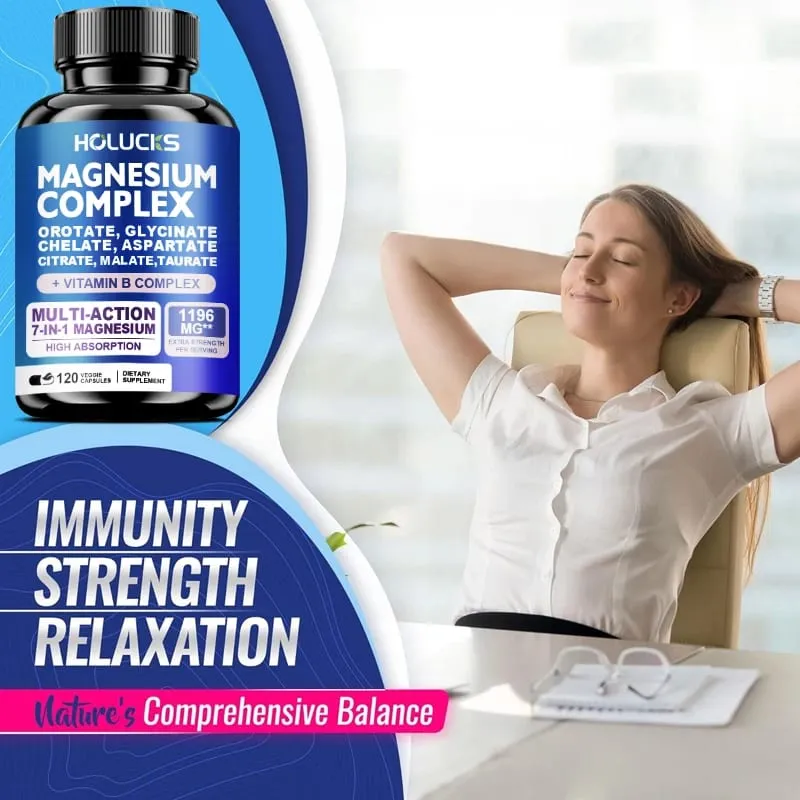 Suplementos complexos de magnésio-osso de memória e promovem a saúde do cérebro, apoio ao sono, relaxamento muscular, estresse e alívio de ansiedade