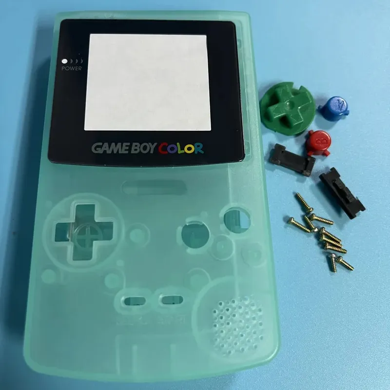 新款 Gameboy 彩色外殼 GBC 外殼限量版替換外殼遊戲週邊配件男孩生日禮物夜光