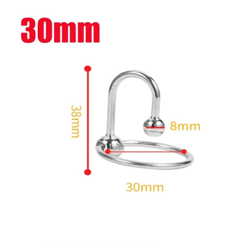 Sm dilatador uretral anel peniano, anel peniano retardador de ejaculação em aço inoxidável, bloqueio de atraso de contas de metal, plug fino de pênis, brinquedo sexual para homens