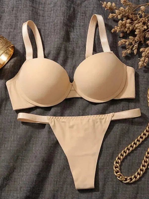 Conjunto de 2 peças com estampa de leopardo sexy com levantamento reunido e conjunto de sutiã de suporte de aço espessado para roupas íntimas femininas B2051