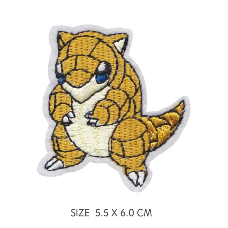 Cloth Patch Pikachu Clothes Stickers Sew on Embroidery Patches Applique Iron on Clothing Cartoon DIY Garment Decor