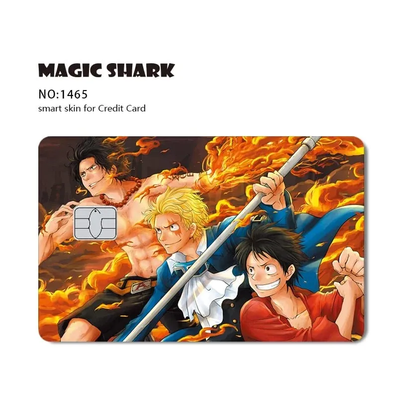 Hot Sale Maigc Shark Anime Chopper Luffy Nami Waterproof Front Side Sticker Film Skin for Credit Debit Card